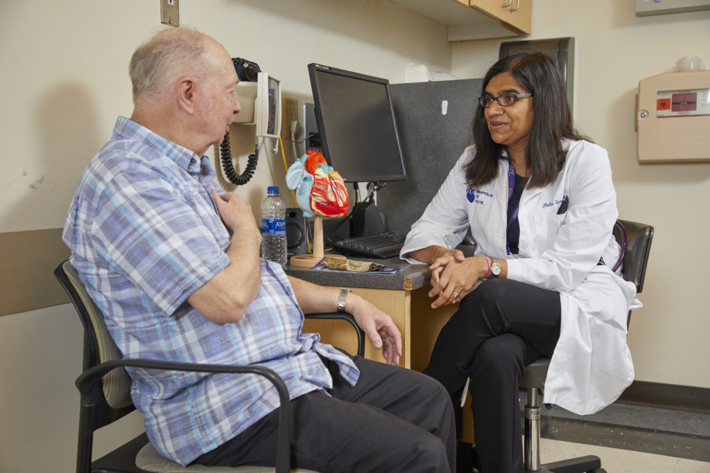 Dr. Retu Saxena with a patient