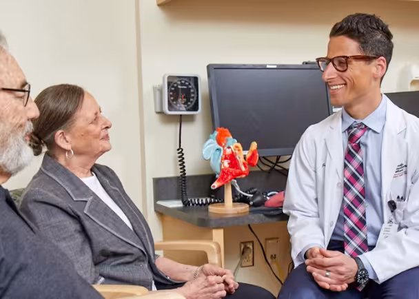 researcher with patients