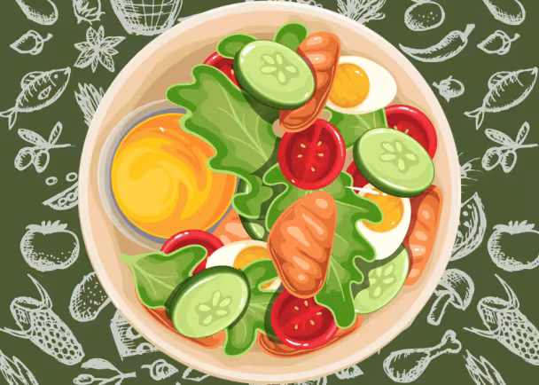 nutrition salad graphics