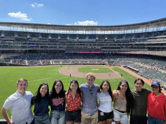 2021 interns at twins game