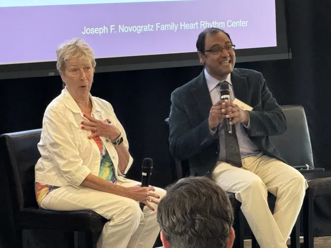 Dr. Jay Sengupta interviewing an inspiring patient