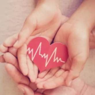 hands holding heart