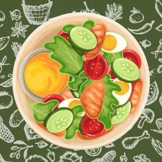 nutrition salad graphics