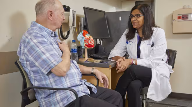 Dr. Retu Saxena with a patient