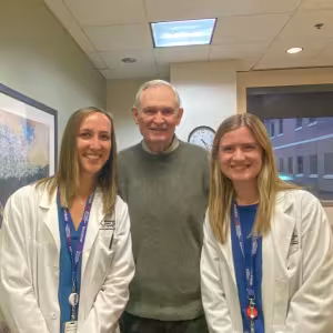 Mike with research staff