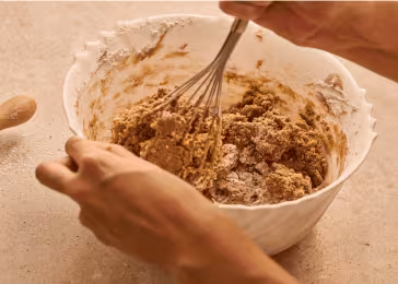 mixing cookie dough
