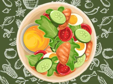 nutrition salad graphics